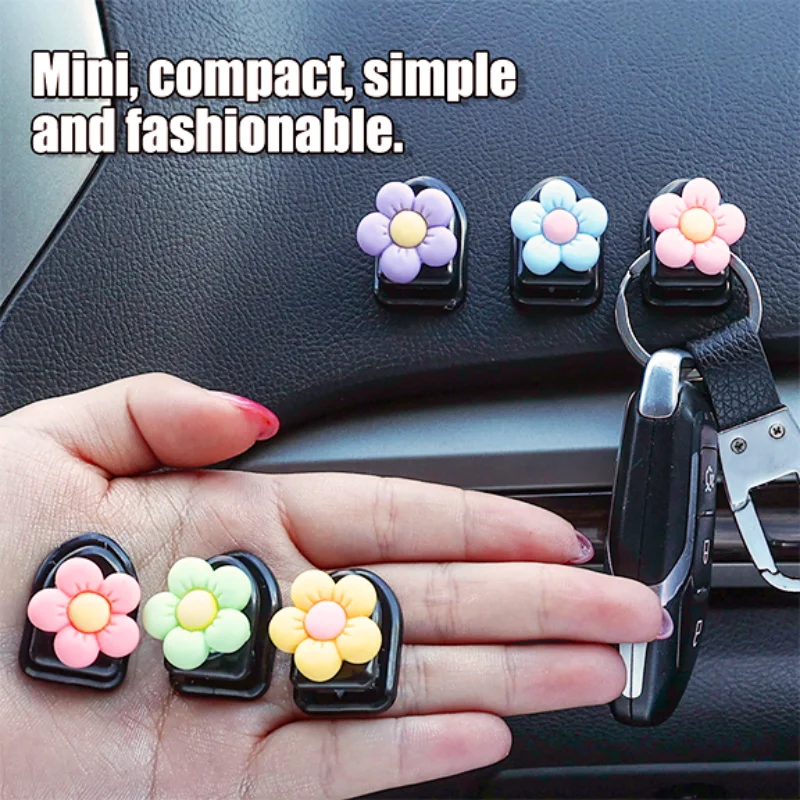 

Creative Cartoon Mini Car Hooks Dashboard Seat Back Holder for Keys Hangers Home Office Hooks Storage Car Styling Accessories