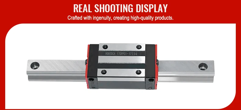 2 Stück HGR20 Linearführungen + 4 Stück HGH20CA HGW20CC Blöcke Wagen + 1 Set Kugelumlaufspindelsatz SFU1605 / SFU1604 / SFU1610 für CNC-Teil – Detail 21