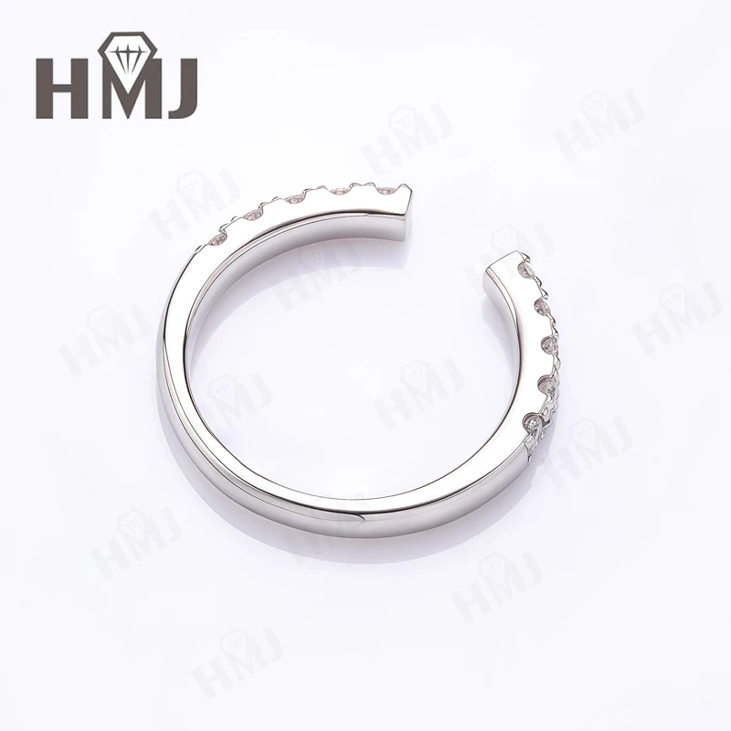 1ct/2ct/3ct Laborgezüchteter Diamantring D-Farbe Rund/Oval/Kissen/Radiant-Schliff 10k/14k/18k für Damen Jubiläumsgeschenk Ehering – Detail 29