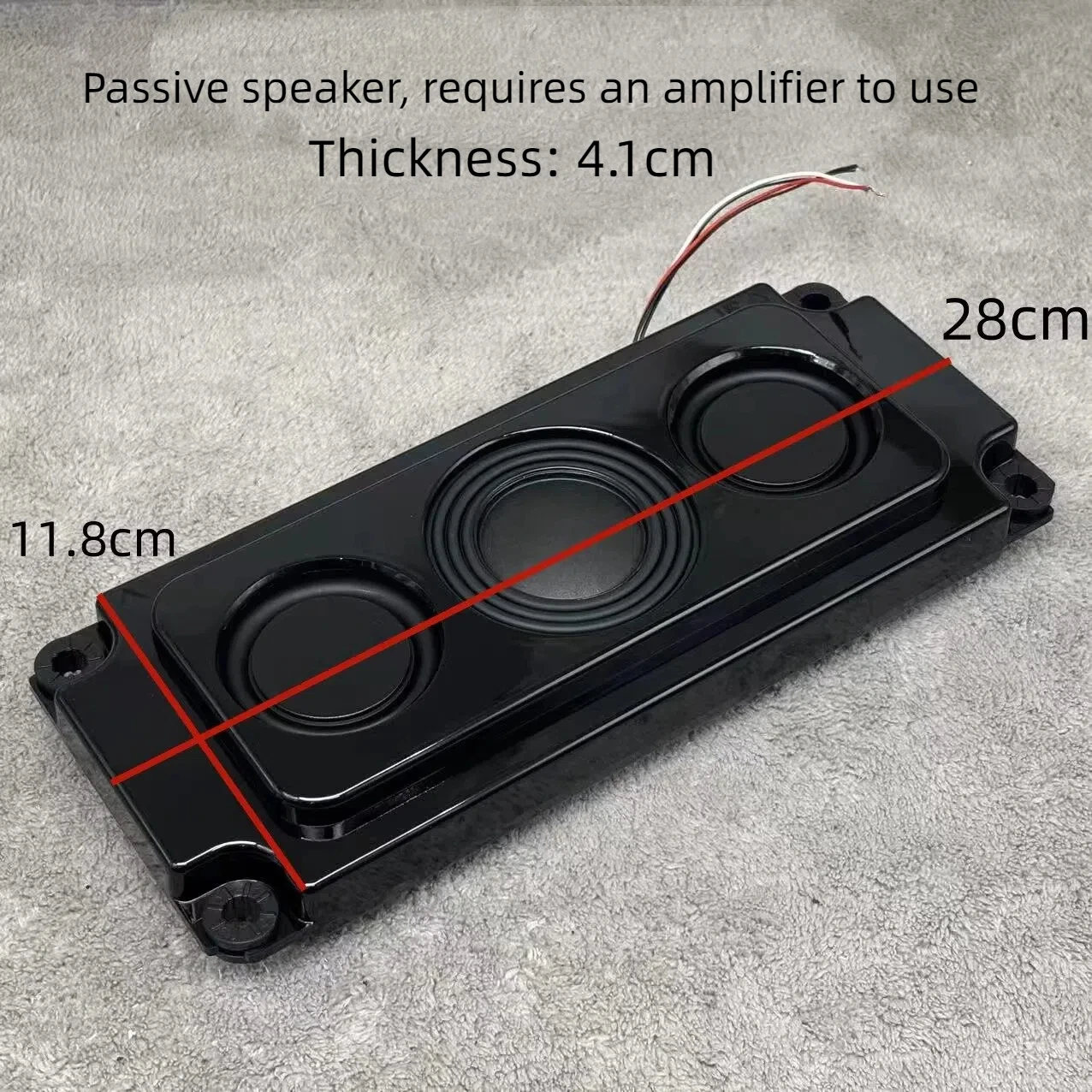 1PC GHXAMP 3 Inch Dual Voice Coil Subwoofer with 4 Passive Bass Radiators – Heavy Bass Passive Subwoofer Speaker Enclosure
