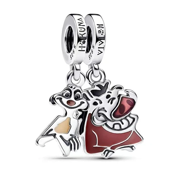 S925 Silver Miniso Disney The Lion King Simba Beads Charms Fit Original Pendant Bracelet Women DIY Jewellry Accessories Making 3