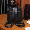 New Fashion High Quality Woven Soft Leather Backpack Women Large Capacity Travel Shoulder Bags School Bag Leisure Backpacks 3