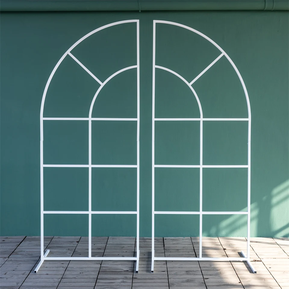 Stile giardino Matrimonio Arco quadrato in ferro Fiore artificiale Cornice per porta Festa per feste Decorazione arco per palloncini Sfondo per baby shower  15