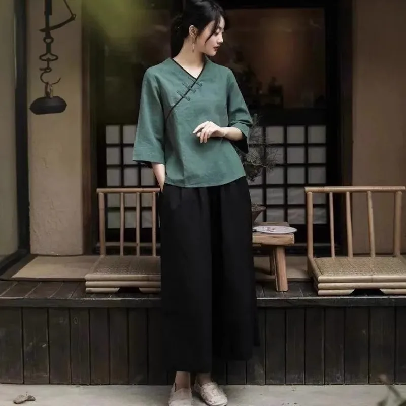 

2023 Summer Women's Vintage Hong Kong Style Fashion Top