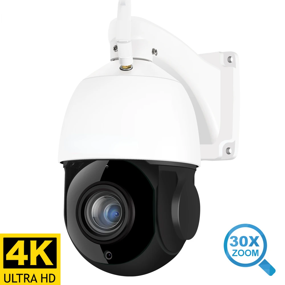 

8MP 4K PTZ IP Camera Wifi 30X Optical Zoom Outdoor Human/Vehicle AI Tracking POE Onvif CCTV Audio Speed Dome Surveillance