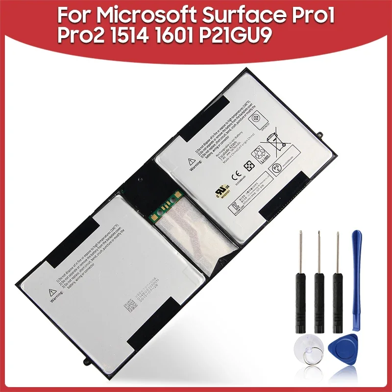 

New Replacement Battery 5676mAh For Microsoft Surface Pro 1 2 Pro2 1601 1514 P21GU9 Pro1 Rechargeable Batteries 42W