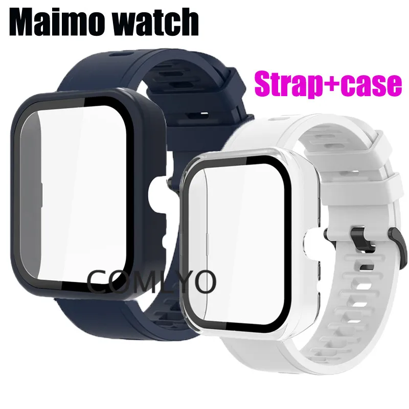 

For Maimo watch Case PC Glass Screen Protector Cover Strap Silicone Soft Band