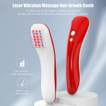 Pettine per la crescita dei capelli 18 diodi 650nm infrarossi luce rossa blu prodotto per la perdita dei capelli trattamento Laser per la ricrescita dei capelli Anti perdita di capelli