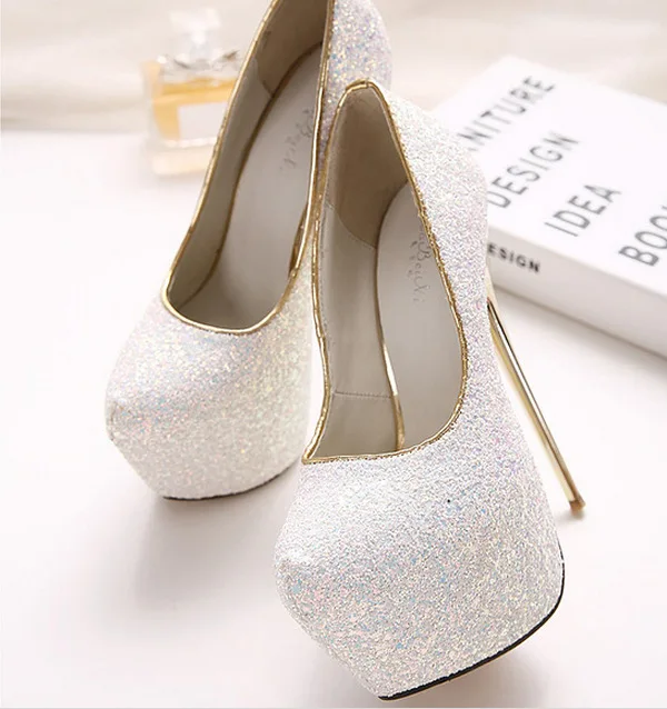 Summer Round head Stiletto Ladies High-heeled Shoes Autumn Black Sexy Nightclub Shoes White Dignified White Classic Style Shoes