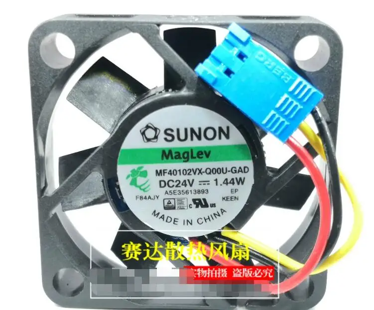 

SUNON MF40102VX-Q00U-GAD DC 24V 1.44W 40x40x10mm 3-Wire Server Cooling Fan