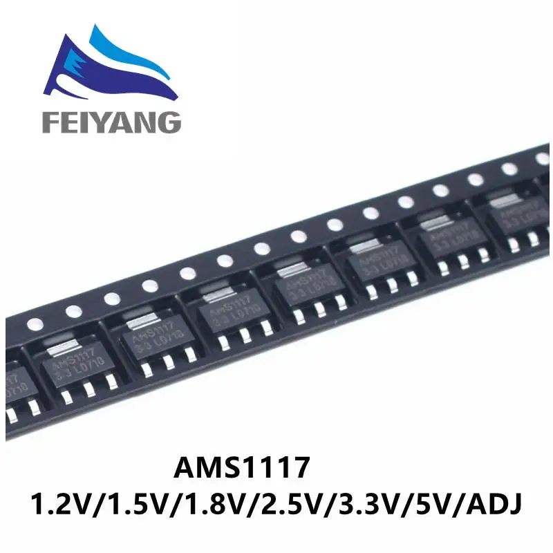 10PCS/LOT AMS1117 series AMS1117 3.3V AMS1117 ADJ AMS1117 1.8V AMS1117 ...