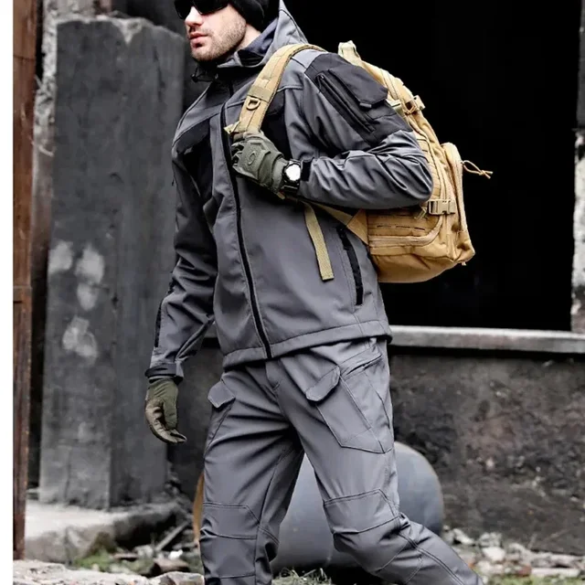 Ensemble "Skinshark" Veste et pantalon pour homme, coupe-vent, imperméable – Image 4