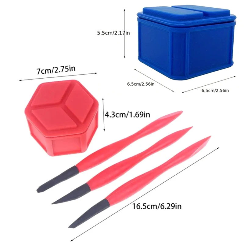 실리콘 접착제 브러쉬 키트 4개/세트 목공 접착 키트 목공 접착제 도포기 세트 휴대용 DIY 수공구 신뢰할 수 있는 도구