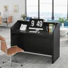 Modern 47" Front Desk, Wood Reception Desk Retail Counter for Salon, Home Office, Sturdy and Stable, Modern Reception Desks 4