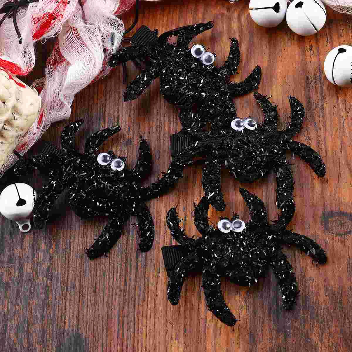 

Spider Hair Clips, 5Pcs Realistic Hairpins Funny Spider Barrettes for Cosplsy Party