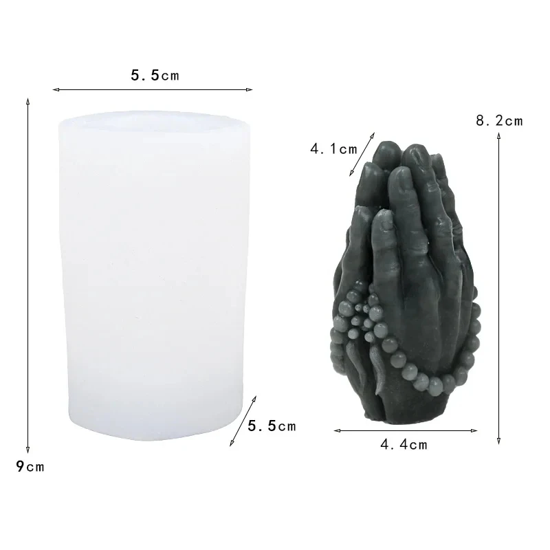 3D preghiera mano Silicone candela stampo fai da te gesto