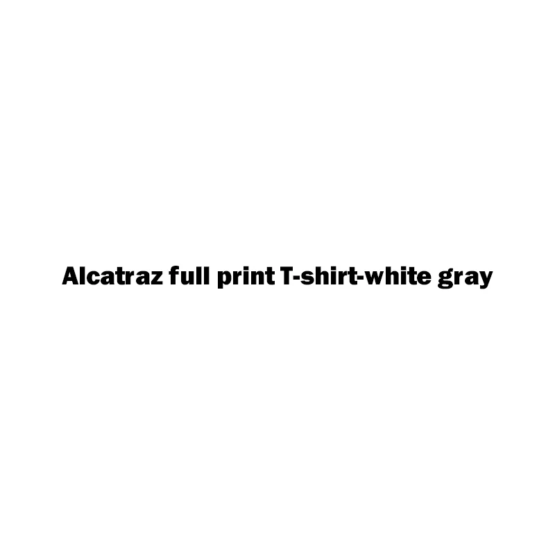 

Alcatraz full print T-shirt-white gray