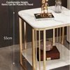 End Table with Storage, 2-Tier Side Table with Metal Frame,Modern Coffee Table for Small Spaces,Small Bedside 3