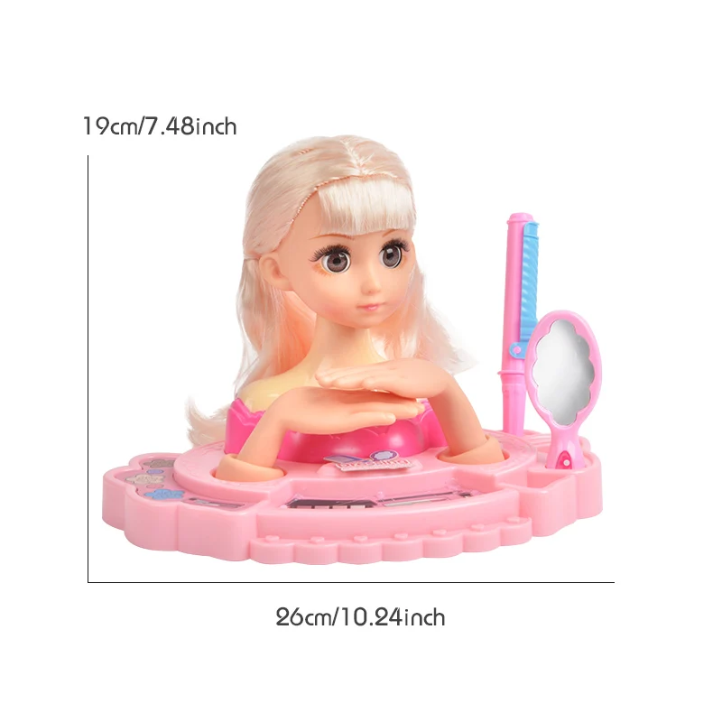 Princess Pretend Toys Reborn Doll Children's Dolls Toys Hair Salon Mannequin Head DIY Braiding Exercises 3-8 Year Old Girls Toys Birthday Holiday Gifts
