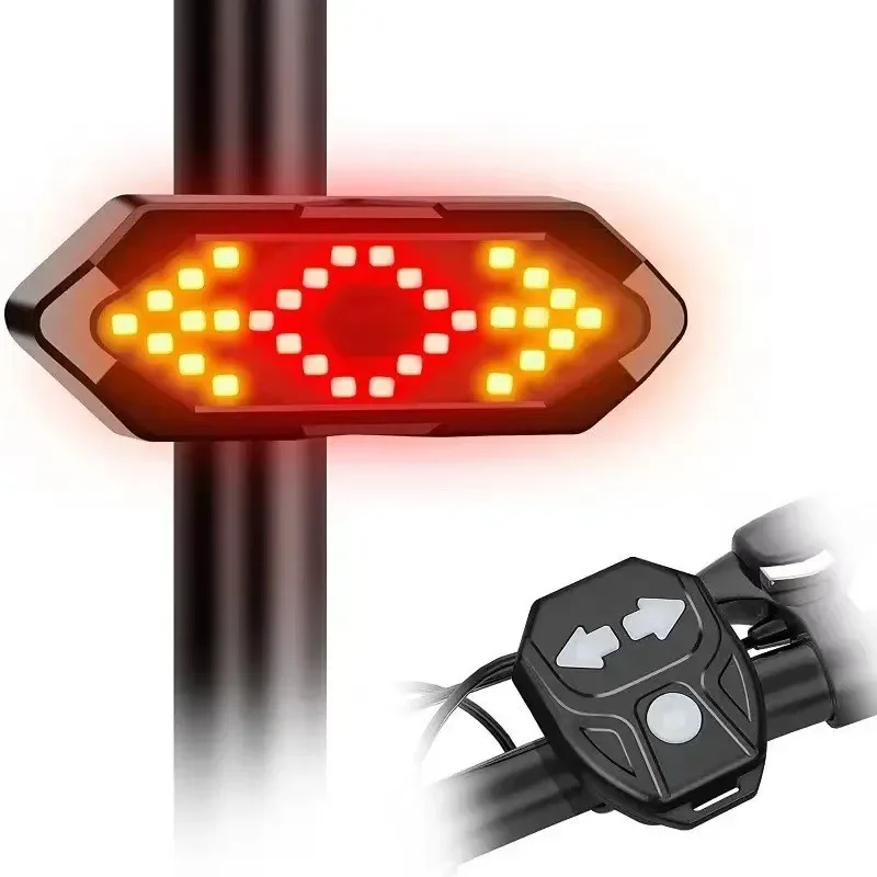 CYCLISME BICYCLETTE ECLAIRAGE LAMPE VELO FEU ARRIERE LED +2 LASER ROUGE LUMIERE
