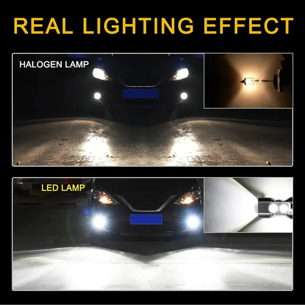 2Pcs LED Lamp Car Front Bulb Fog Light For LEXUS RX RX300 RX350 2003 2004 2005 2006 2007 2008 Accessories