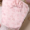 Ylsteed Newborn Receiving Photography Swaddle Blanket with Bow Turban Hat Infant Photography Props New born Photoshooting Wraps 4