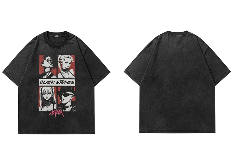 Black Stones Anime Characters Graphic T-Shirt S12c5ef7185ac4fc8b35747c82de9ace13