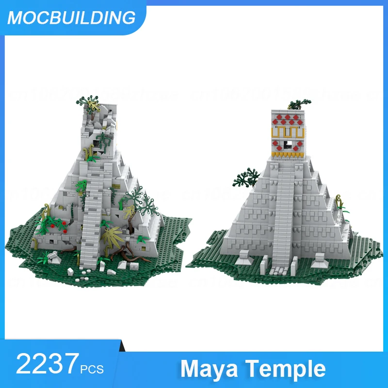 

MOC Building Blocks Maya Temple Architecture Model DIY Assemble Bricks Educational Creative Display Collect Toys Gifts 2237PCS