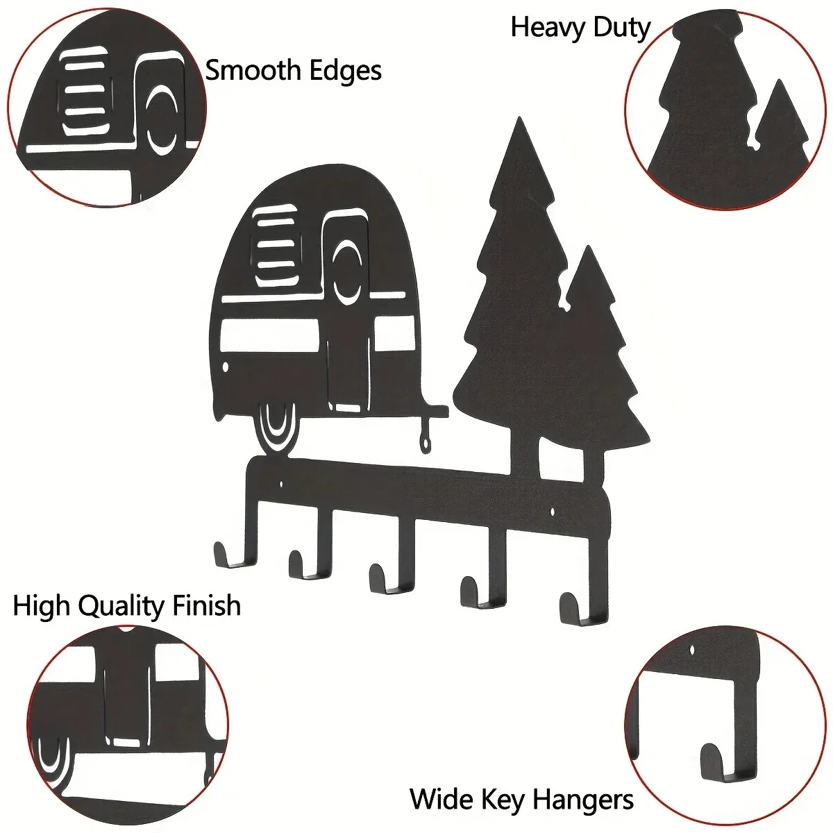 

Iron Metal Decor Key Rack Holder Wall Decorative Hook Wall Key Holder Household Multi-Purpose Clothes Bag Key Hooks Living Room