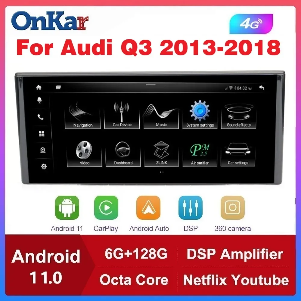 

10.25 Inch Android Screen Qualcomm Car Stereo Radio For Audi Q3 2013 - 2018 6G+128G Au Multimedia Player GPS Navigation CarPlay