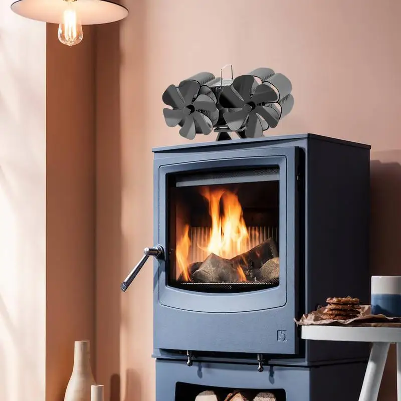 4 Blades Heat Powered Fireplace Stove Fan Wood | Fan Stove Fireplace Fire  Heat - 12 - Aliexpress
