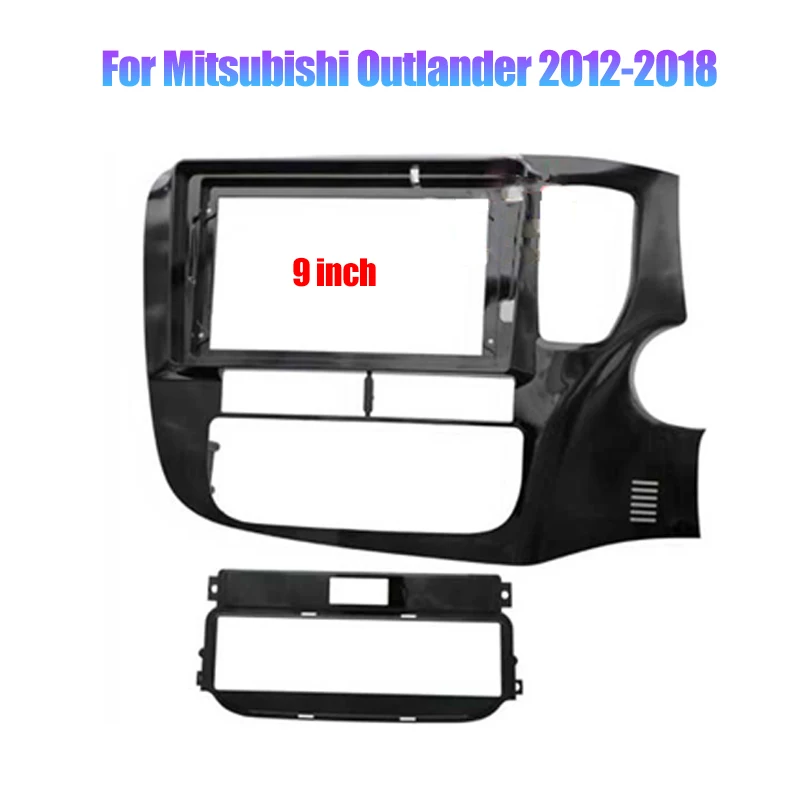 Radio Installation Frame Radio Installation Accessories Radio Frame Radio Panel 9/10.1 inch 2 Din Car Stereo Radio Fascia Panel For Mitsubishi Outlander 2012- Audio Frame Cover Trim Kit Face Bezel