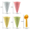 Children Play House Toy Beach Ice Cream Tube Digging Spoon Set Material of wheat straw  Ice Cream Cup Beach Toy 6