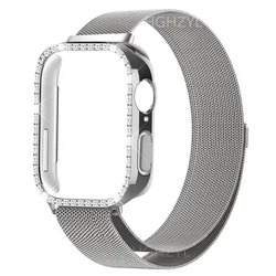 Luxury Diamond Case Metal Milanese Magnetic Loop Strap for Huawei Fit3 (1)