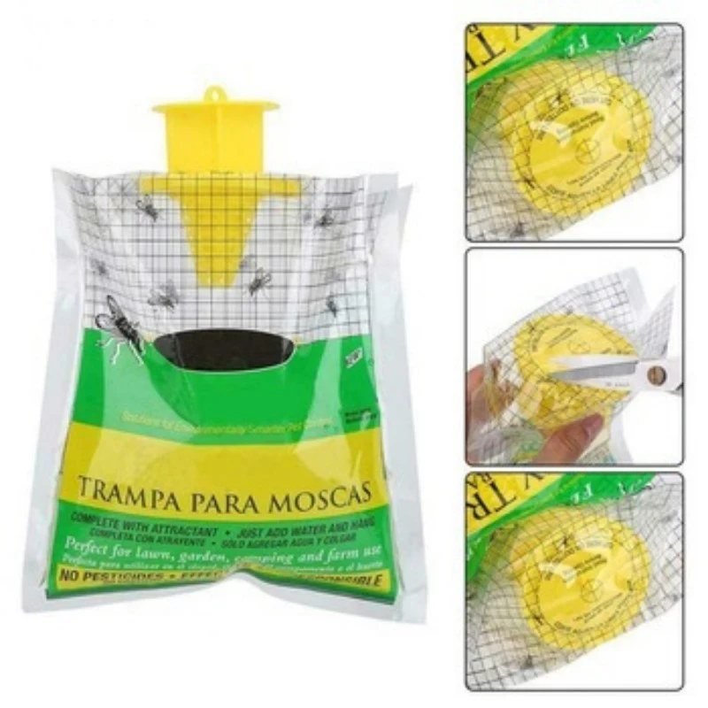 For Outdoor Hanging Fly Trap Disposable Insect Bug Attract Fly Catcher Bag Mosquito Trap Catcher Wasp Killer Flie