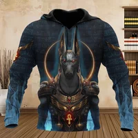 Men's Hoodie Eygpt Anubis Design Hoodies 3D Print Graphic Tops Autumn Long Sleeve Pullover Streetwear Hooded Hoodie Men Clothing 1
