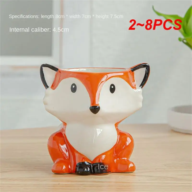 2~8PCS Ceramic Animal Flower Pot , vintage vase 1