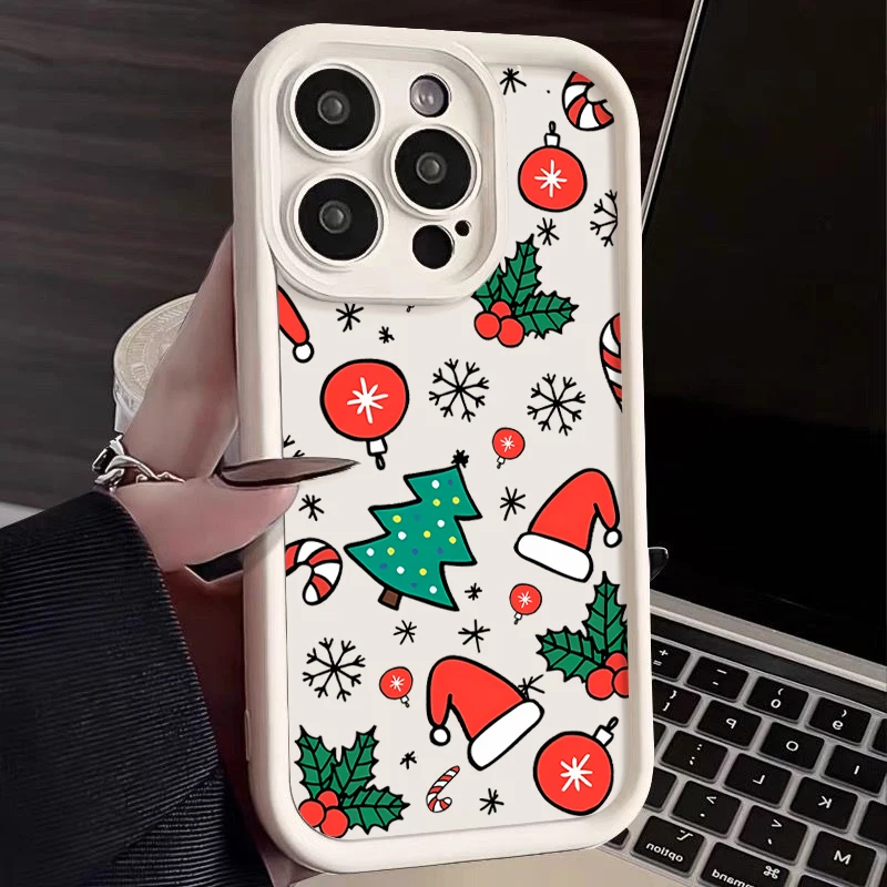 thumbnail image 1 of Funda de silicona TPU suave a prueba de golpes para iPhone, funda de Año Nuevo con sombrero de Navidad para iPhone 16, 15 Pro Max, 14 Plus, 11, 13, 12 Pro, X, XS, XR, 8, 7, 1 of 5