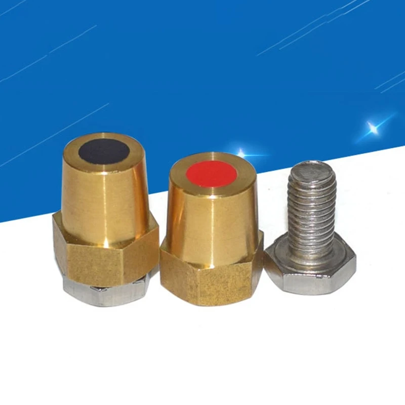Battery Terminal Connectors 2Pcs Car Battery Terminal Connector Clamp M10 M6 M8 Brass Stud Wire Binding Post Thread Screw Power Supply Connector Terminal