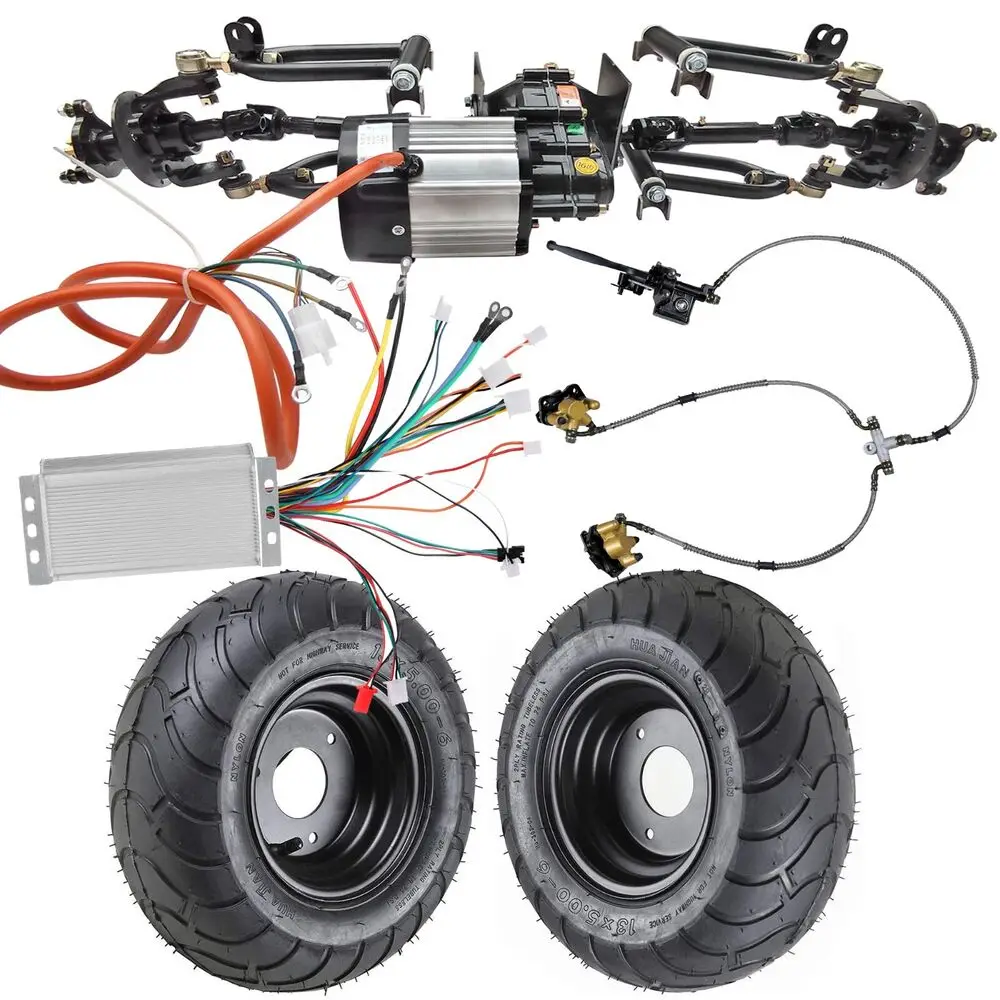 

TDPRO Go Kart Front Axle Kit 6" Wheels 48V 1000W Differential Motor Go Cart Buggy ATV Pocket Atv Quad