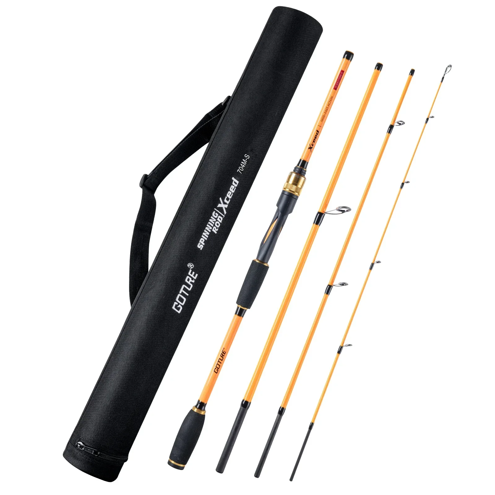 Goture Xceed 4 Setions Travel Fishing Rod With Fuji Guide Ring