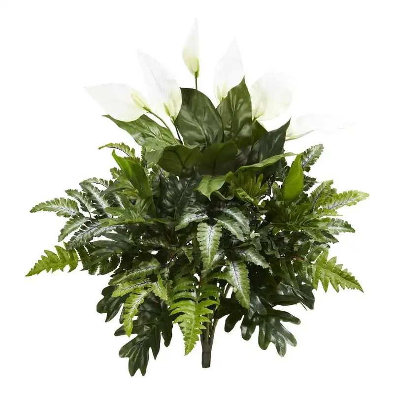 

Mixed Spathiphyllum Artificial Plant (Set of 2), Green