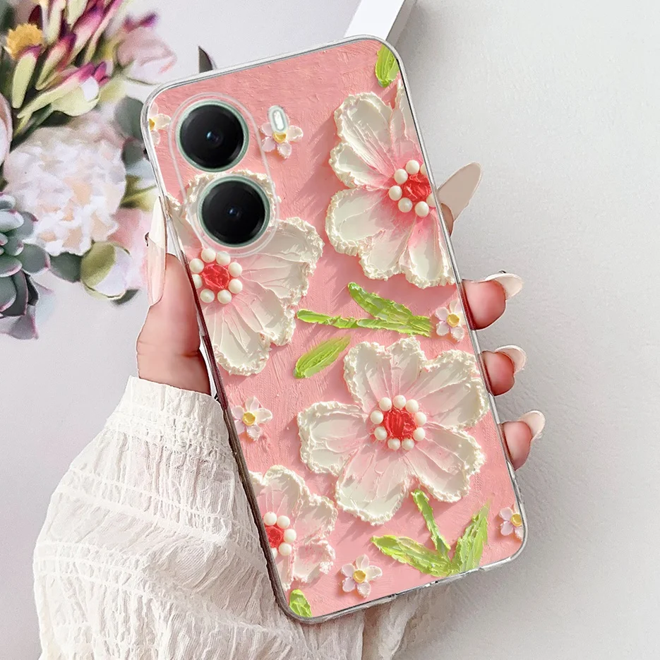 Stylish Painted Clear Silicone Soft TPU Phone Case Cover Shell Coque