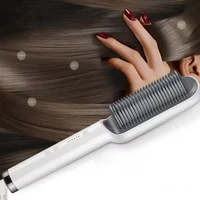 Peigne à cheveux raides professionnel, revêtement en céramique portable, brosse à cheveux, salon de coiffure pour femmes, outil de coiffage, savoir à chaud 6