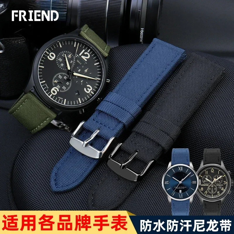 Cinturino In Nylon In Vera Pelle Per Cinturino In Nylon Tissot Speed Duroer Timex T49963 Cinturino In Nylon Da Uomo Impermeabile Per Sport All'Aria Ap