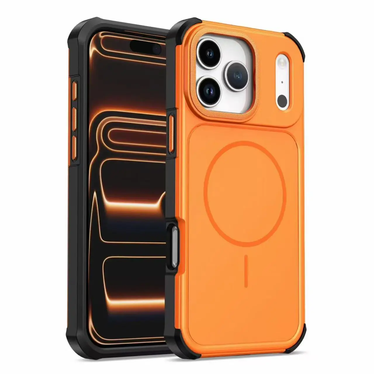 Matte Armor Shockproof Heavy Duty Magnetic Phone Case with MagSafe Compatibility