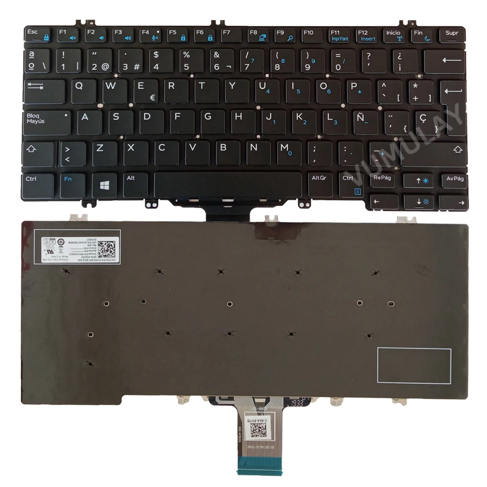 Клавиатура с испанской раскладкой для ноутбука Dell Latitude E5280 5280 5288 5289 7280 7290 7380 E7280 E7380 07VPH5 PK131S53A22 DLM16C7