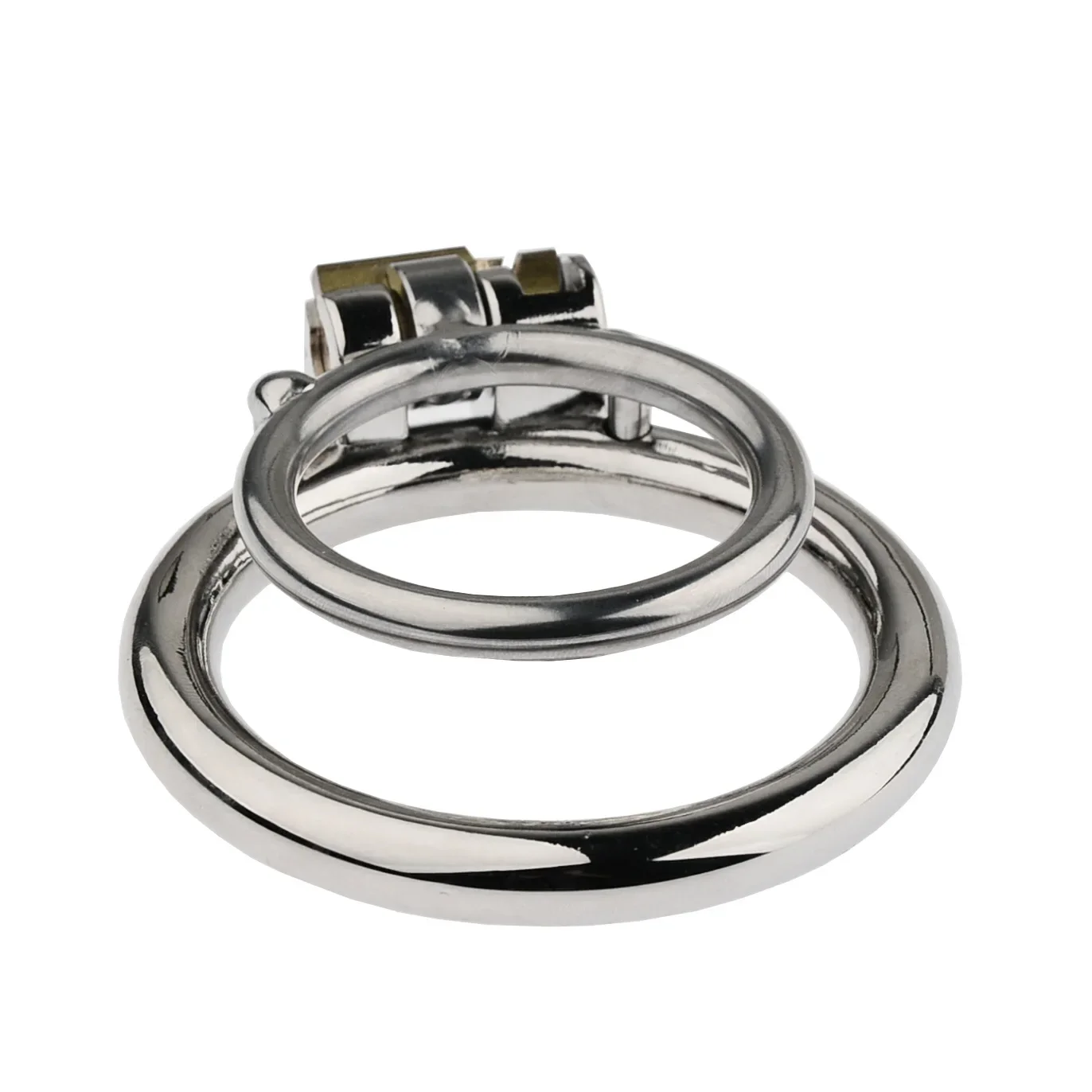 BDSM Double Penis Rings Cock Lock Prevent Erection Cheat Male Chastity Cages Erotic Zinc Alloy Bondage Restraint Sex Toy for Men penis chastity cage chastity lock sex toy chastity cage accessory penis cock ring