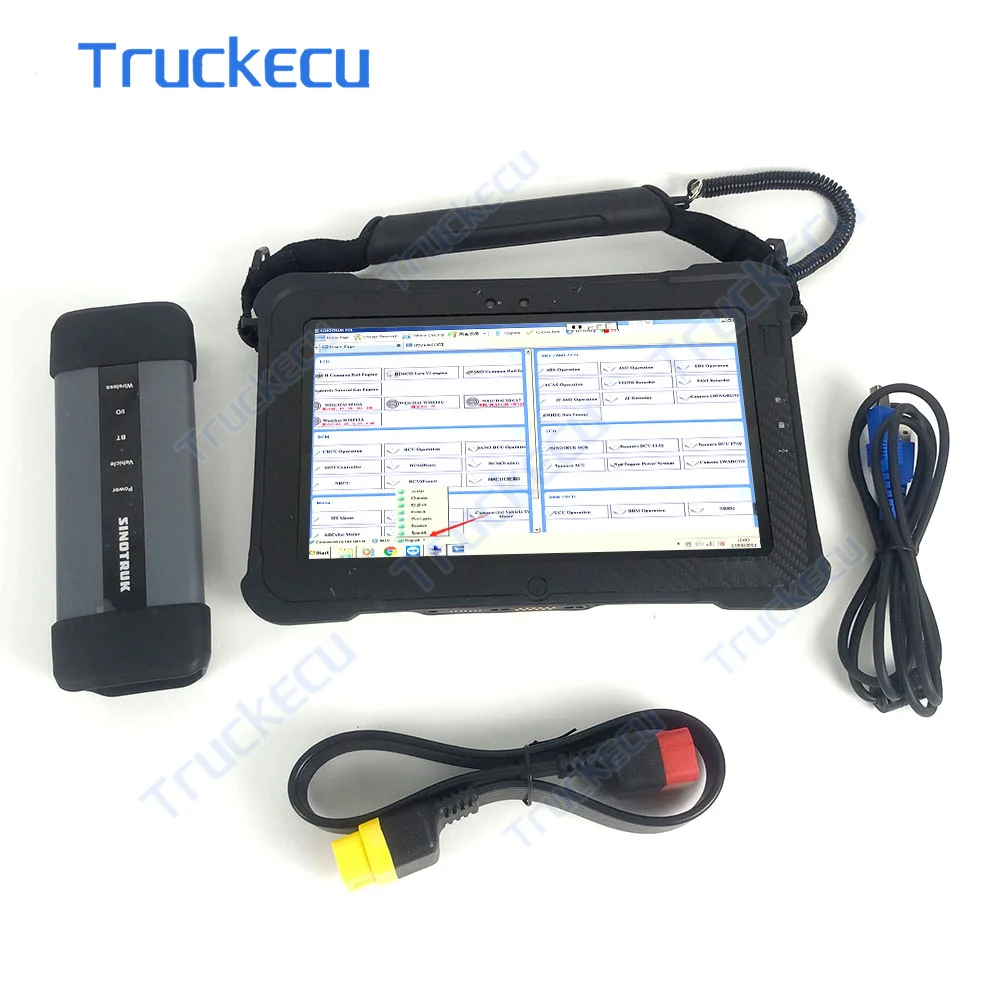 

For Sinotruk HOWO SHACMAN WeiChai OBD diagnostic kit DENSO common rail engine for Sinotruck diagnostic tool+Xplore tablet