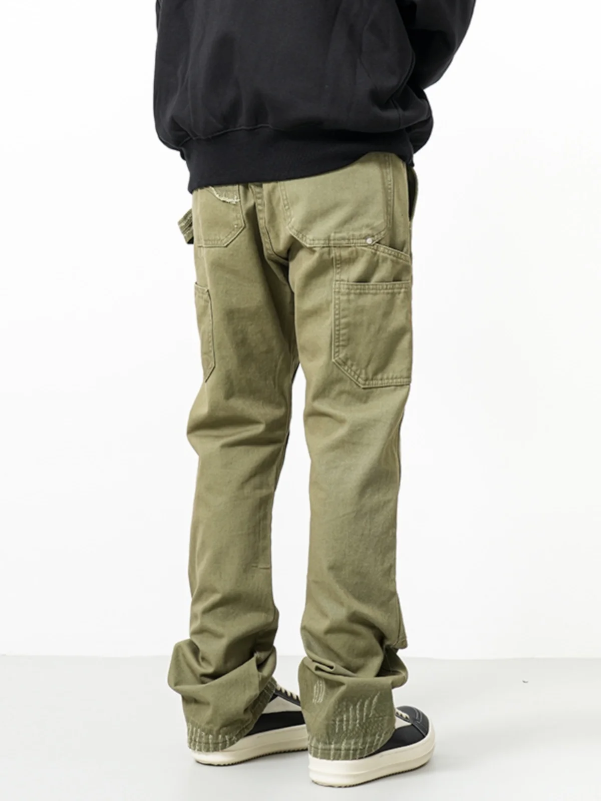 2023 New American High Street Military een Logging Work Pants Men's Retro Straight Casual Cleanfit Trendy Youth Leisure Tro...